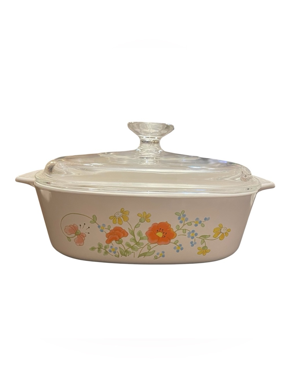 Vintage CorningWare Casserole Dish Wildflower 2 Quart With Lid A-2-B Farmhouse